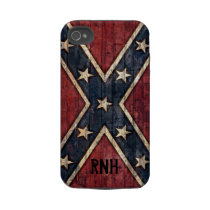 Grunge Redneck Flag Personalized With Initials Tough Iphone 4 Case