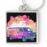 grunge retro hippie van keychain