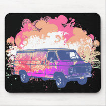 grunge retro hippie van mousepads by doonidesigns grunge retro hippie van mousepads