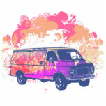 grunge retro hippie van photo cut outs