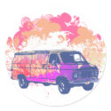 grunge retro hippie van stickers