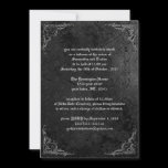 Grunge Rose Damask Gothic Invitation