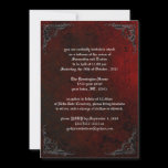 Grunge Rose Damask Gothic Invitation