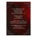 Grunge Rose Damask Gothic Invitation