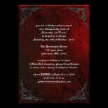 Grunge Rose Damask Gothic Invitation invitations