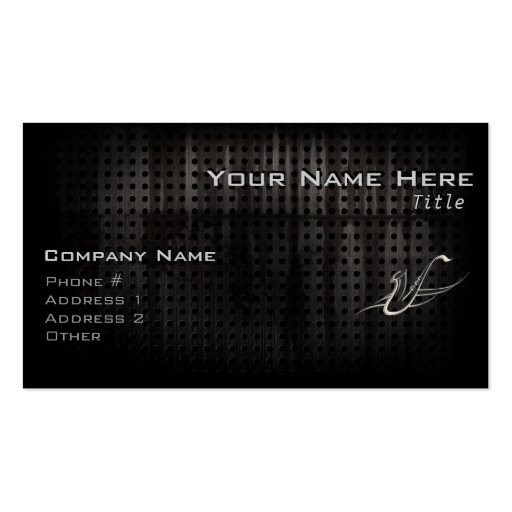 Grunge Saxophone Business Card Template (front side)
