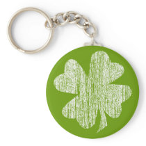 Grunge Shamrock Key Chain