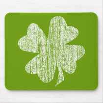 Grunge Shamrock Mouse Pads
