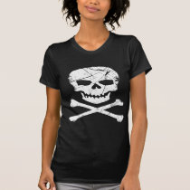 Grunge Skull and Cross Bones Tattoo t-shirts
