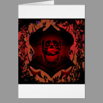 Grunge Skull & Background Tattoo cards