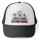Grunge skulls filigree butterfliy hat