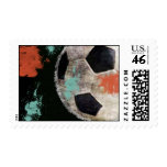 GRUNGE SOCCER POSTAGE STAMPS