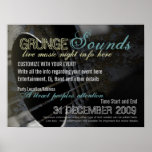 Grunge Sounds Event Poster template