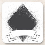 Grunge Spade in Black Drink Coaster