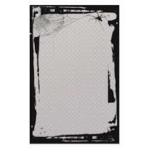 Grunge Spider Web Fence Goth Stationery