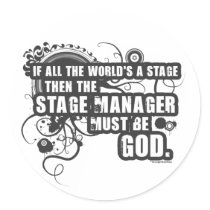 Grunge Stage Manager God Sticker