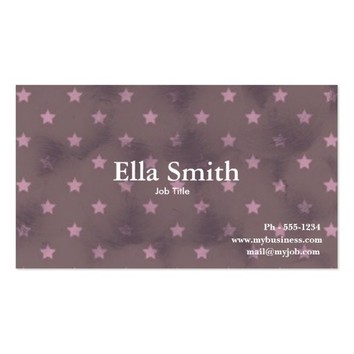 Grunge Star business card
