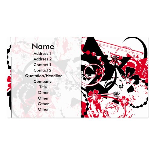 grunge stars business card template
