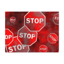 grunge stop signs postcards by prawny grunge stop signs postcards