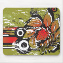 grunge strawberry mousepads