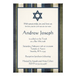 Grunge Stripes Bar Mitzvah Invitation