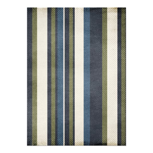 Grunge Stripes Bar Mitzvah Invitation