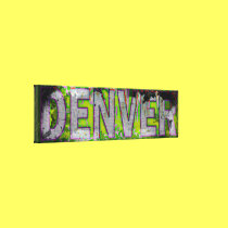 Grunge Style Denver Sign canvas prints