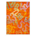 Grunge Style Double Numbers Collage Cards