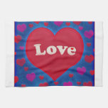 Grunge Style Love Theme kitchen towels
