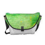 Grunge Style Mixed Media Messenger Bag