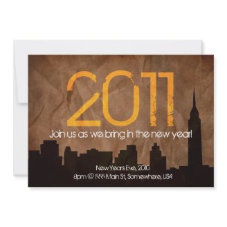 Grunge style New Years Eve Invite