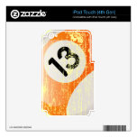 Grunge Style Number 13 Billiards Ball iPod Touch 4G Skins