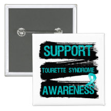 Grunge - Support Tourette Syndrome Awareness Pinback Button