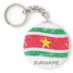 Grunge Suriname Flag Key Chain