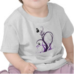 Grunge Swirl Butterfly 2 - Purple Tee Shirt