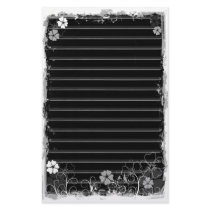 Grunge Swirl Flowers Lined Stationery Black Grey by VoXeeD Grunge Swirl Flowers Lined Stationery Black Grey