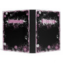 Grunge Swirl Flowers Recipes Binder Black Pink by VoXeeD Grunge Swirl Flowers Recipes Binder Black Pink