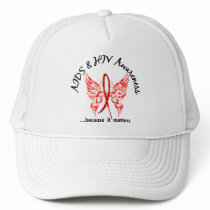 Grunge Tattoo Butterfly 6.1 AIDS Trucker Hats