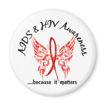 Grunge Tattoo Butterfly 6.1 AIDS Magnets