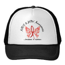 Grunge Tattoo Butterfly 6.1 AIDS Mesh Hats