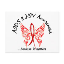 Grunge Tattoo Butterfly 6.1 AIDS Post Cards
