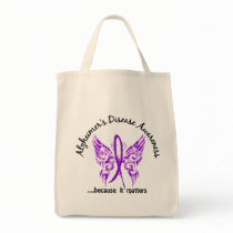 Grunge Tattoo Butterfly 6.1 Alzheimer's Disease Tote Bags