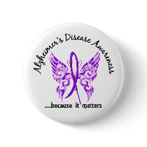 Grunge Tattoo Butterfly 6.1 Alzheimer's Disease Buttons