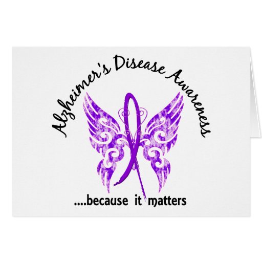 Grunge Tattoo Butterfly 6.1 Alzheimer's Disease Card