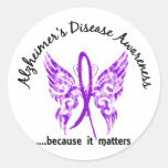 Grunge Tattoo Butterfly 6.1 Alzheimer's Disease Round Stickers