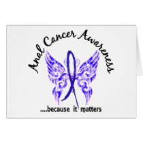 Grunge Tattoo Butterfly 6.1 Anal / Rectal Cancer Cards