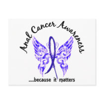 Grunge Tattoo Butterfly 6.1 Anal / Rectal Cancer Postcard