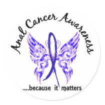 Grunge Tattoo Butterfly 6.1 Anal / Rectal Cancer Sticker