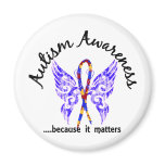 Grunge Tattoo Butterfly 6.1 Autism Fridge Magnet