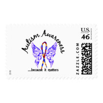 Grunge Tattoo Butterfly 6.1 Autism Postage